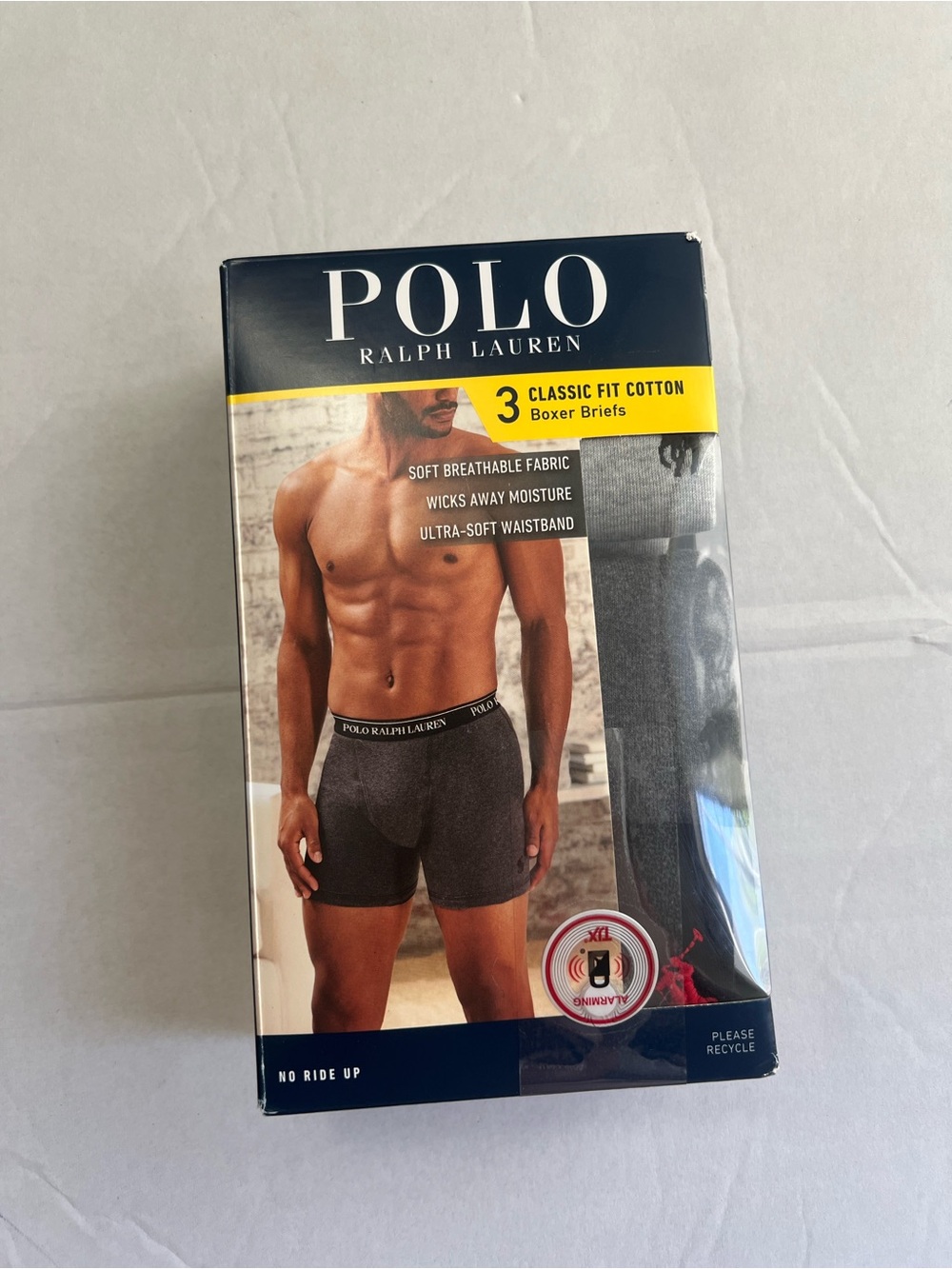 Polo by Ralph Lauren Gray Classic Fit Cotton Boxer Briefs - 3 Pack
